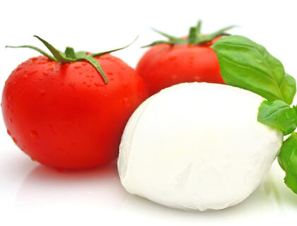 pomodoro e mozzarella filante